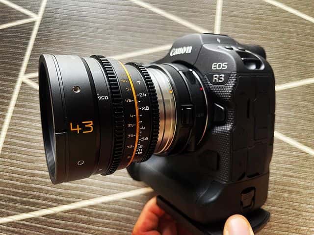 Dulens APO Mini Prime 43mm on Canon Gafpa Gear
