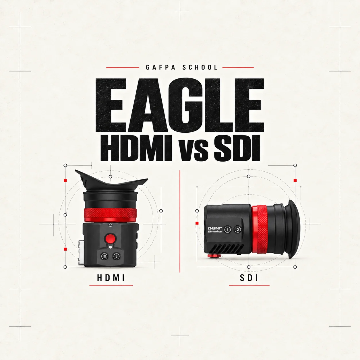 Gafpa School comparison of Kinefinity EAGLE HDMI and SDI viewfinders