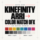 Kinefinity to ARRI Color Match OFX for DaVinci Resolve, with AWG3 LogC3 and AWG4 LogC4 targets