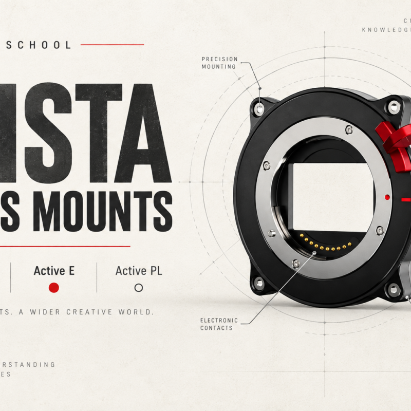 Gafpa School VISTA lens mounts guide: KineMOUNT, Active E and Active PL